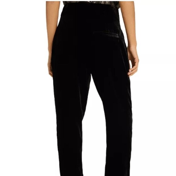 REISS Poppy Velvet High Waisted Trousers US 0 - Picture 4 of 9